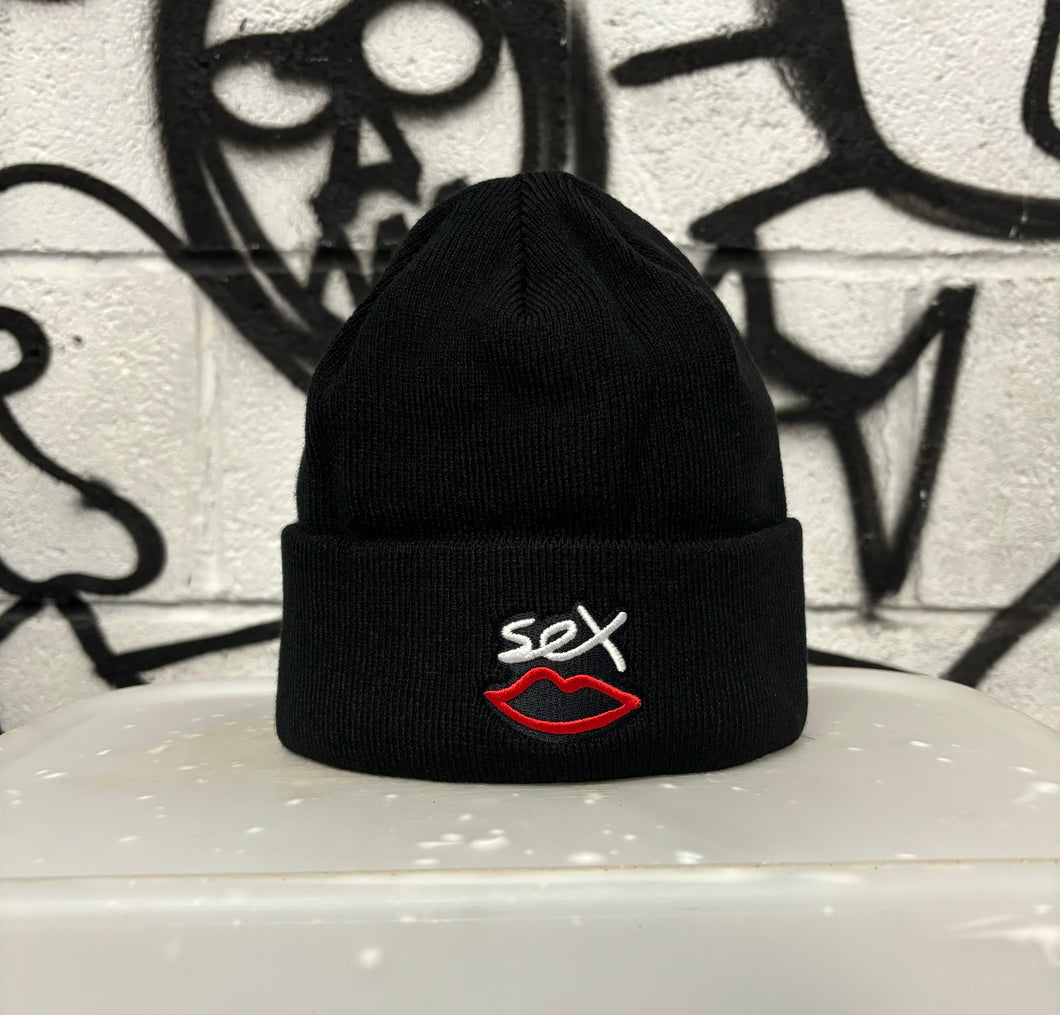 SEX LOGO BEANIE BLACK