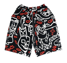 Load image into Gallery viewer, LUIGIS SHORTS BLACK DENIM BAGGY FIT
