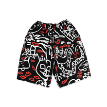 Load image into Gallery viewer, LUIGIS SHORTS BLACK DENIM BAGGY FIT
