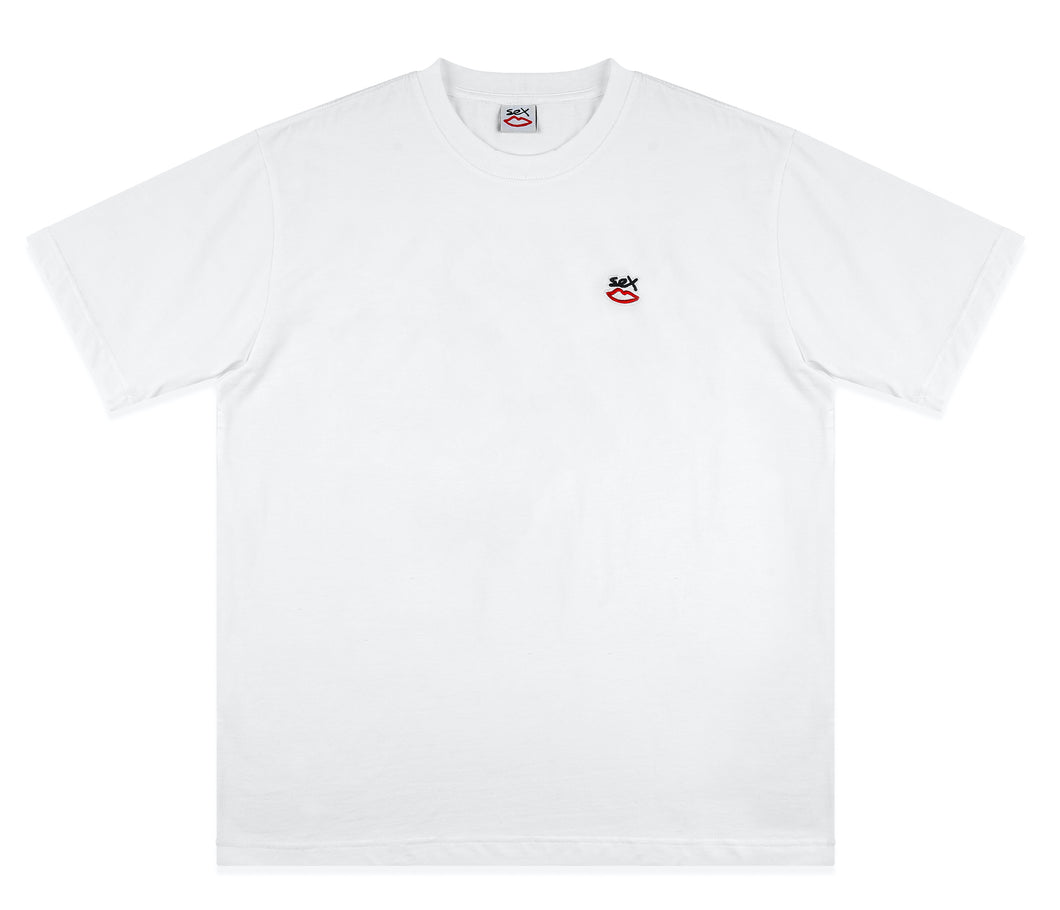 MINI LOGO EMBROIDERED TEE WHITE