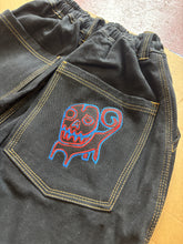 Load image into Gallery viewer, DOG GUY BAGGY DENIM PANTS BLACK
