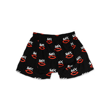Load image into Gallery viewer, SEX AOP BLACK BOXER SHORTS
