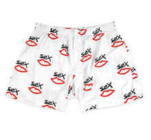 Load image into Gallery viewer, SEX AOP WHITE BOXER SHORTS
