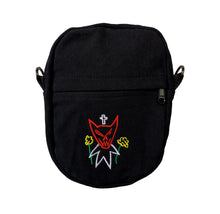 Load image into Gallery viewer, LIL DEVIL BLACK DENIM SLING BAG

