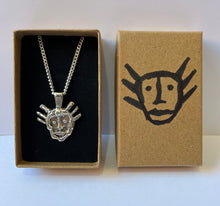 Load image into Gallery viewer, STERLING SILVER FACE PENDANT (with or without chain)
