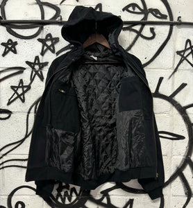MINI LOGO EMBROIDERED COAT BLACK DENIM