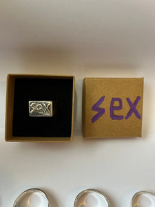 SEX RING STERLING SILVER (3 sizes available)