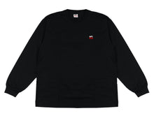 Load image into Gallery viewer, MINI EMBROIDERED LOGO LS TEE BLACK
