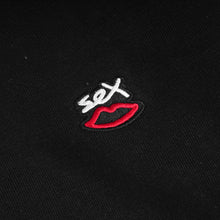 Load image into Gallery viewer, SEX MINI LOGO EMBROIDERD HOODIE BLACK
