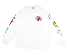 Load image into Gallery viewer, RAINBOW JAZZ LOGO LS TEE WHITE
