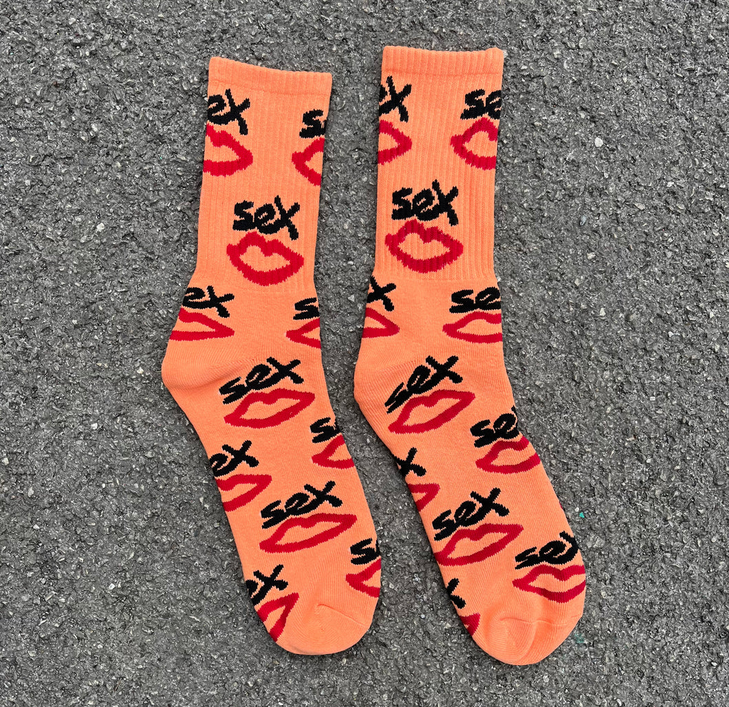 SEX AOP SOCKS  | ORANGE