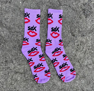 SEX AOP SOCKS  | PURPLE