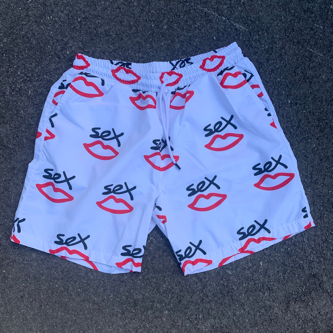 SEX SWIM SHORT AOP WHITE