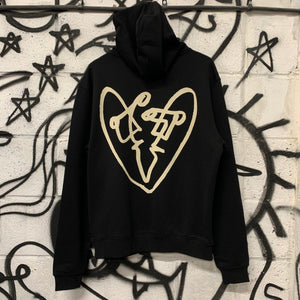 LUV back print hoodie black
