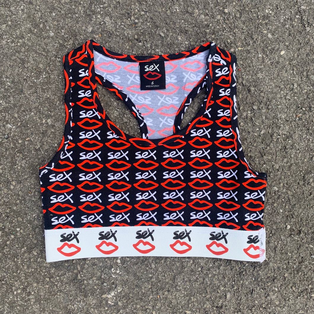 AOP BRALET BLACK