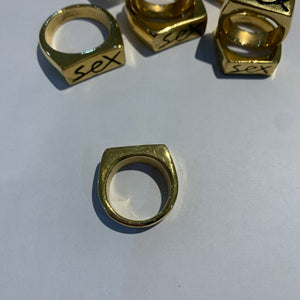 24k GOLD PLATED SEX RING (small SIZE K)
