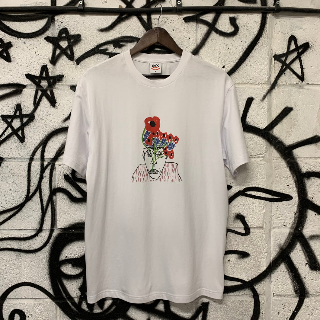 FLOWERS tee white