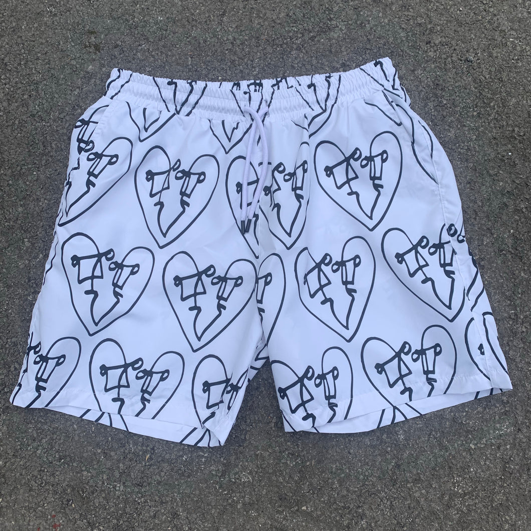 LUV SWIM SHORT WHITE