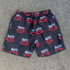 SEX SWIM SHORT AOP BLACK