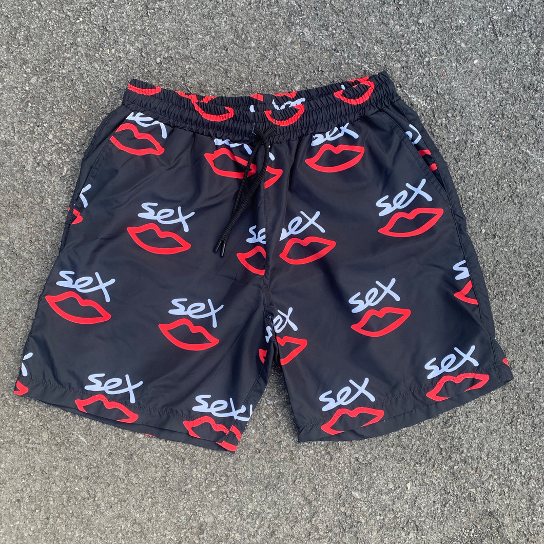 SEX SWIM SHORT AOP BLACK