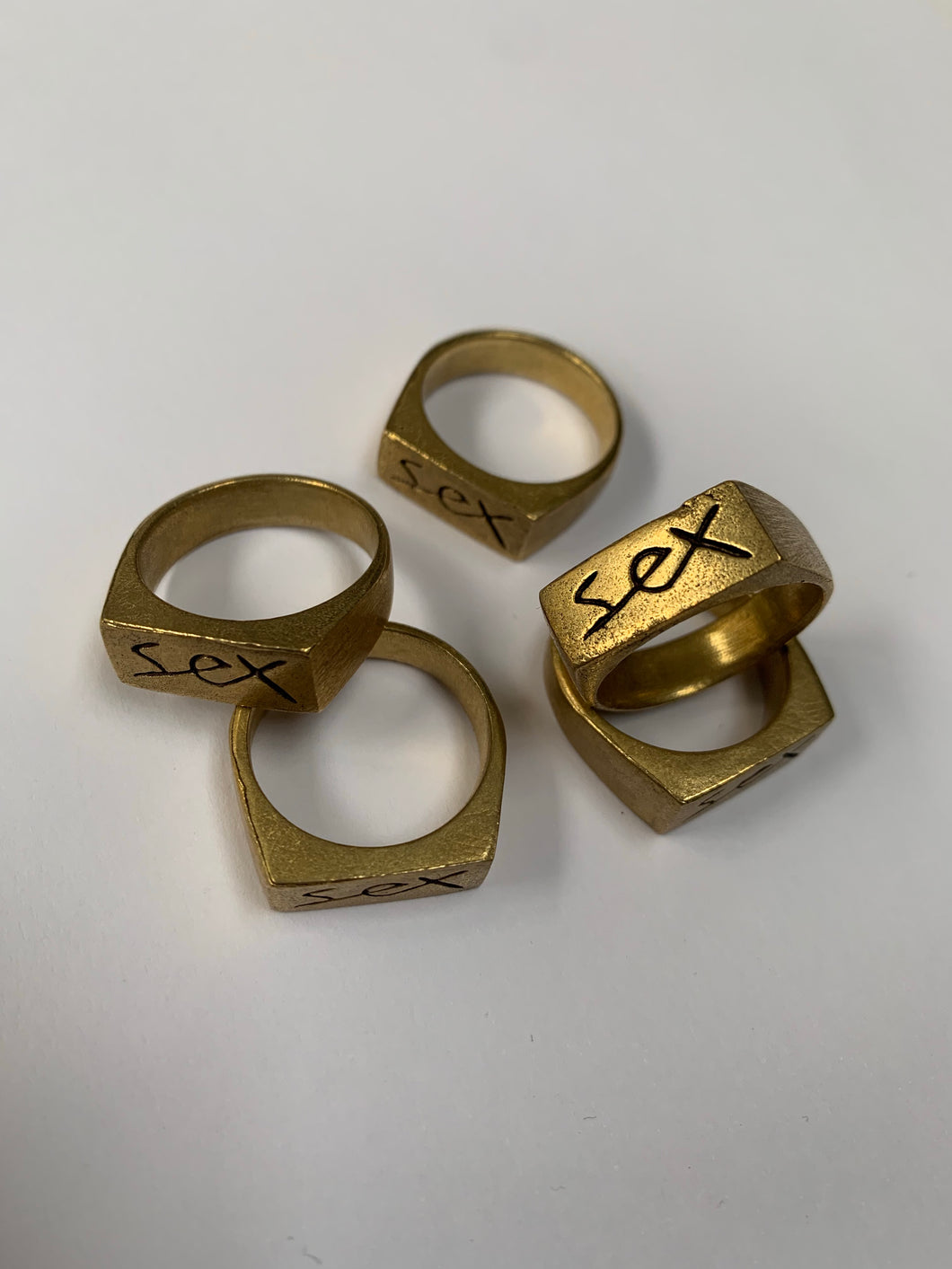 BRASS SEX RING (SIZE Q ONLY)