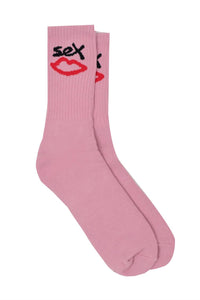 SEX LOGO SOCKS  | PINK